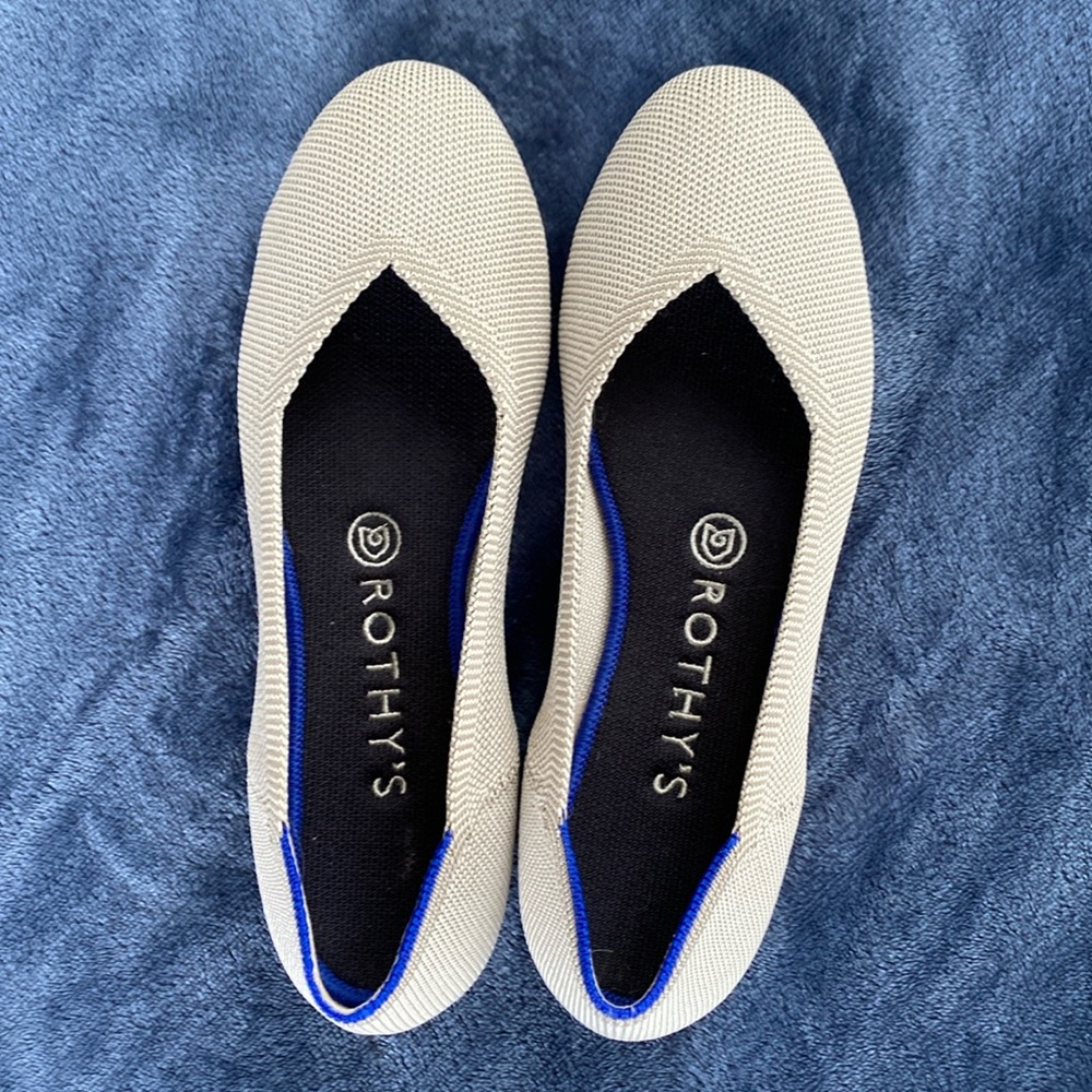 Rothy’s size 8 gray/tan flats.